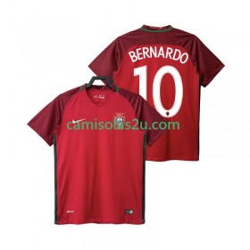 Camisolas de futebol Portugal BERNARDO 10 2016 Retro Equipamento Principal Manga Curta